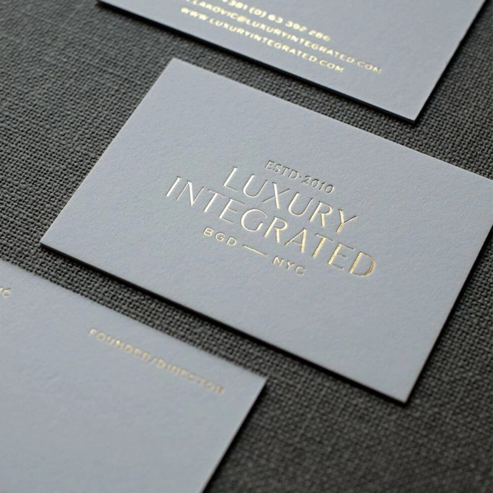 gold foiling business cards